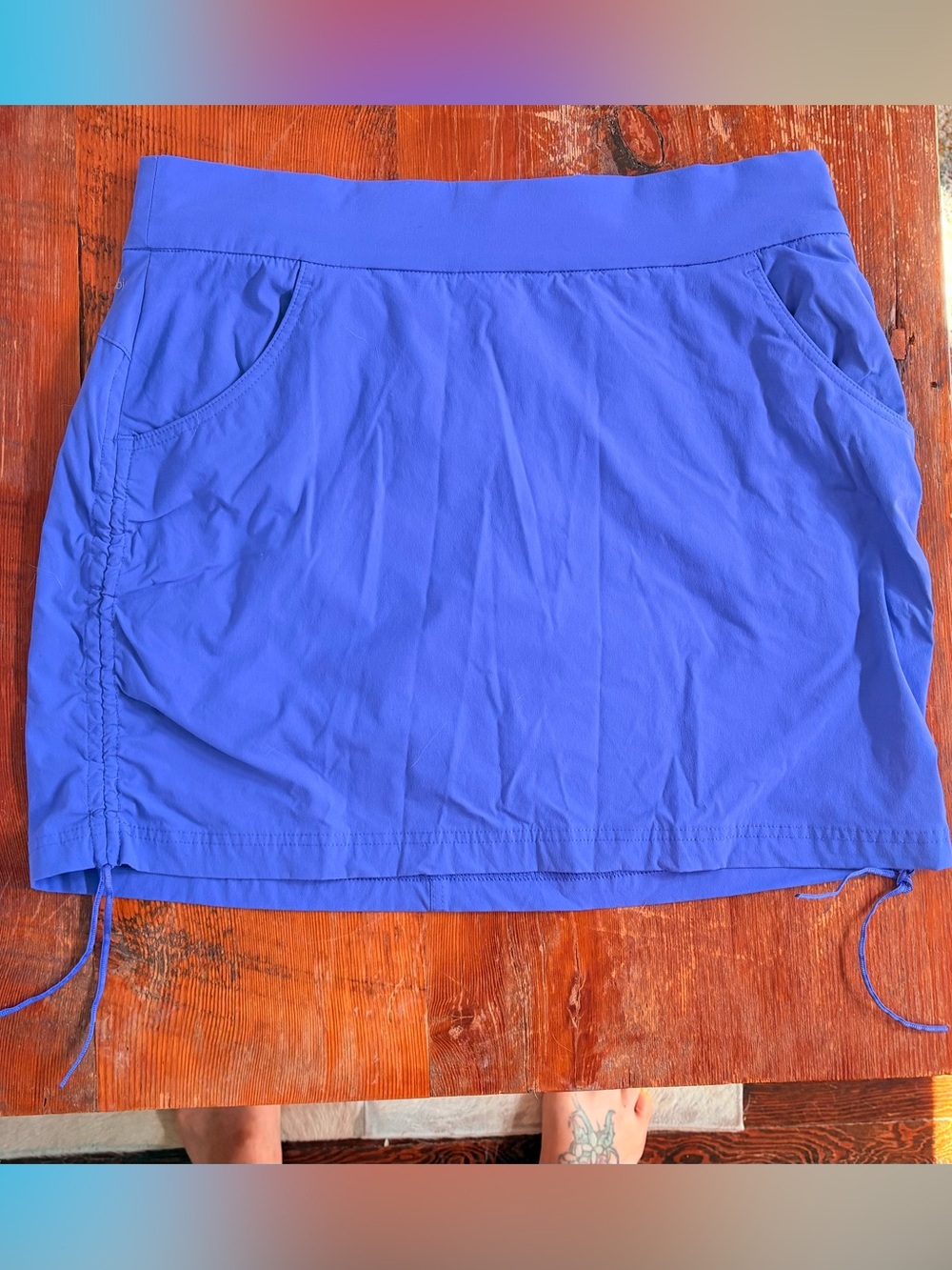 Columbia Sportswear Anytime Casual Skort L Purple Hiking Active Side Cinch